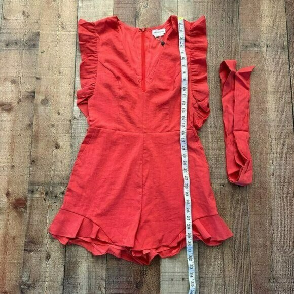 Lovers and Friends coral pink jill romper medium - Picture 3 of 10
